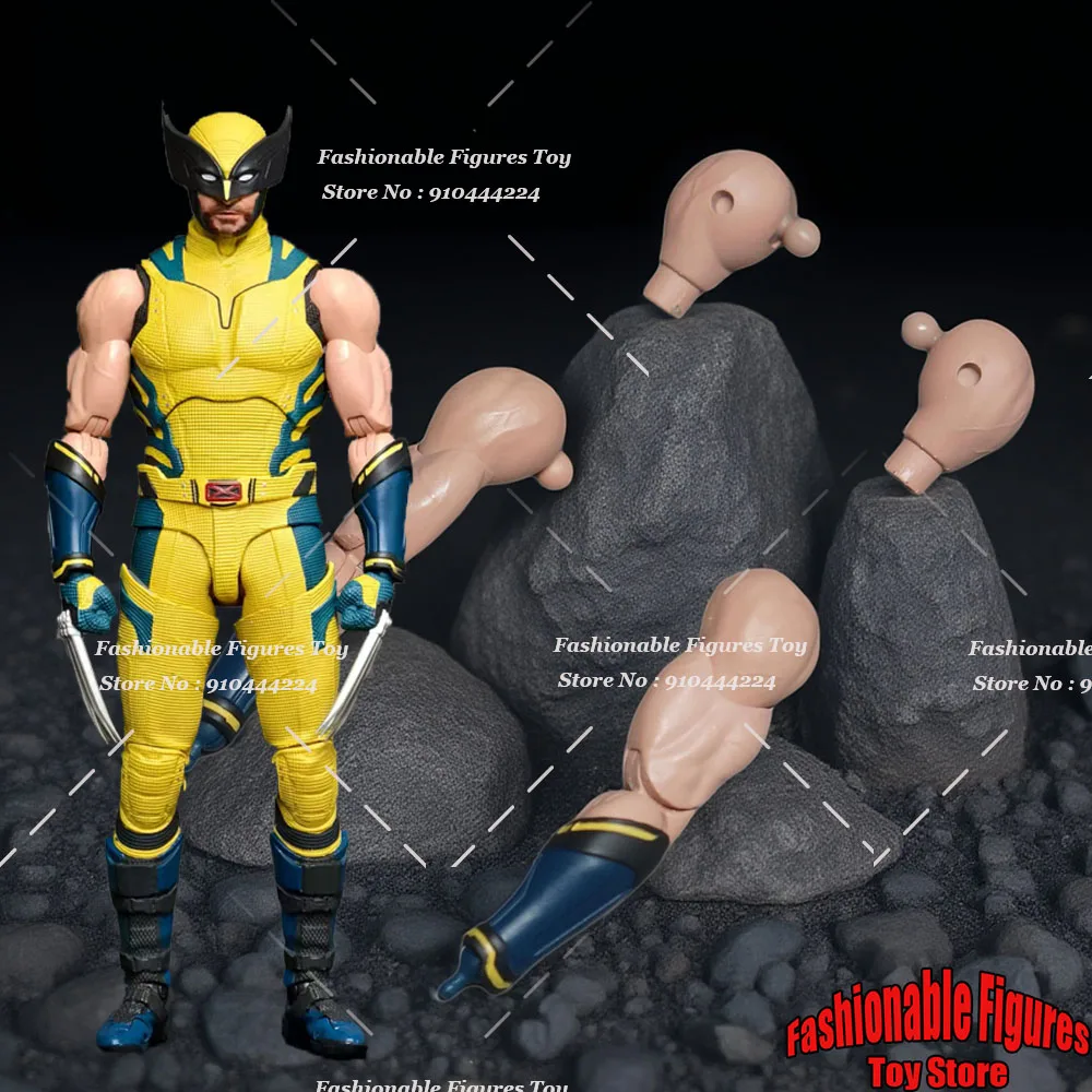 

SHF 1/12 Men Soldier Wolverine Replaceable Muscle Arm James Logan Howlett Battle Accessory Fit 6Inch Action Figure Body Dolls