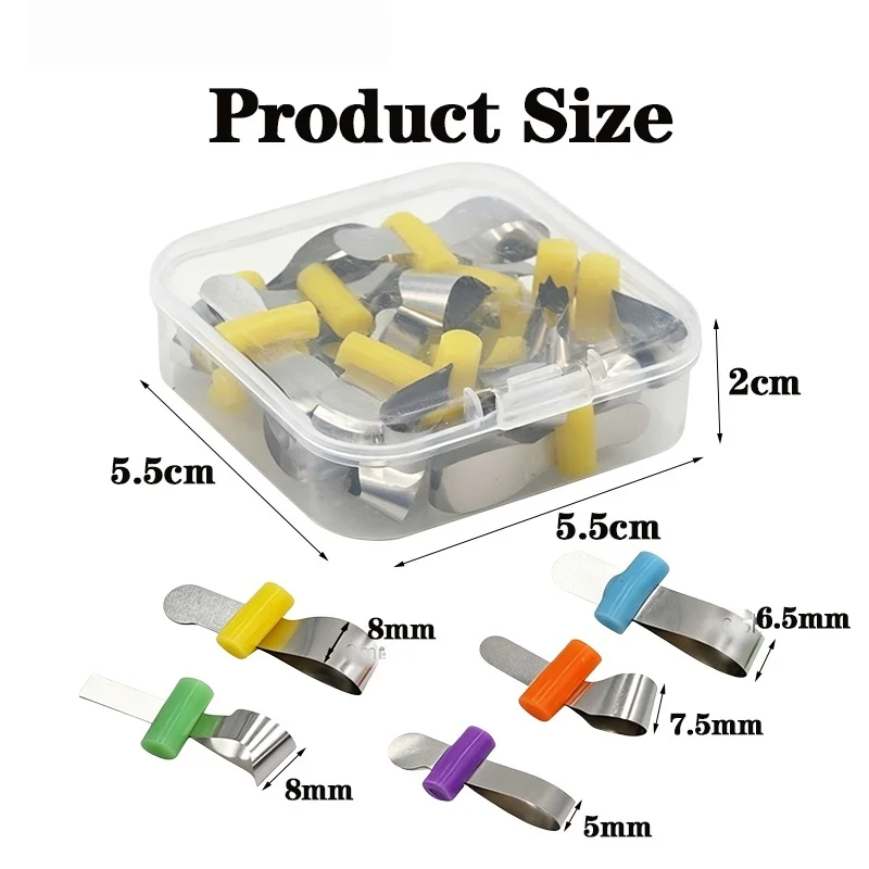 20/50pcs Dental Forming Sheet Orthodontic Sectional Contoured Metal Matrice Dentistry Matrix Bands Retainerless