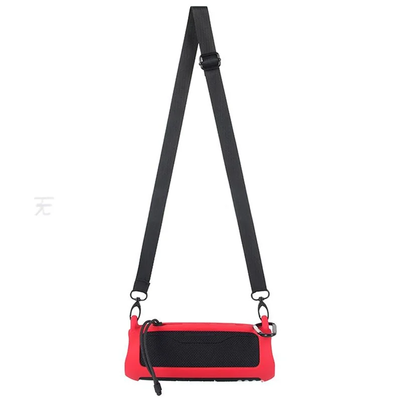 

SQPP-Silicone Bluetooth-Compatible Speaker Case With Carabiner Waterproof Protective Sleeve Adjustable Strap For Flip 6