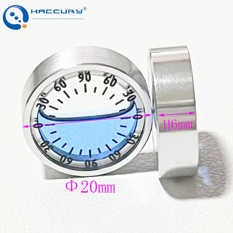 Factory Direct Sale Mini Angle Gauge Meter Ruler Inclinometer Level Rule Diameter 20mm 25mm for Car Toys Model  DIY Etc 1PCS