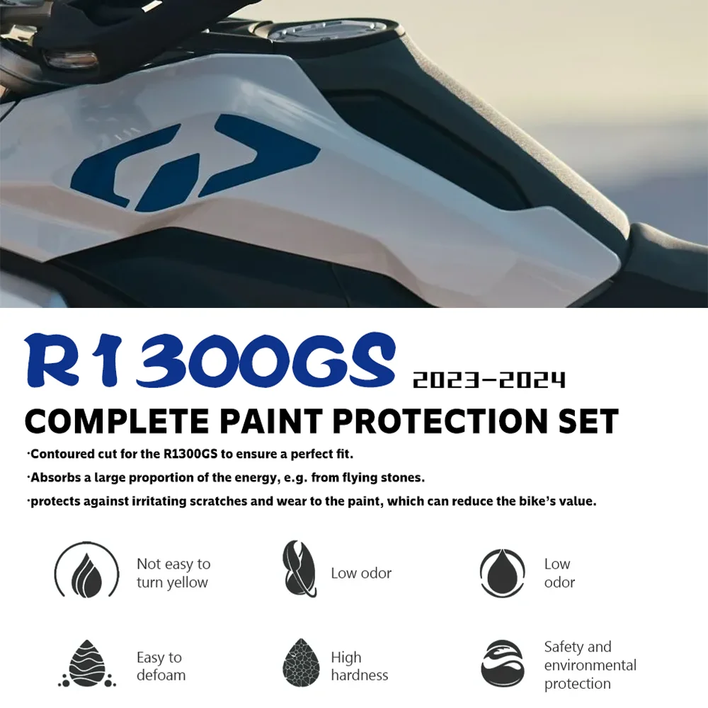 Conjunto completo de proteção de pintura para motocicletas, acessórios tpu transparentes para bmw r1300gs r 1300 gs r1300gs