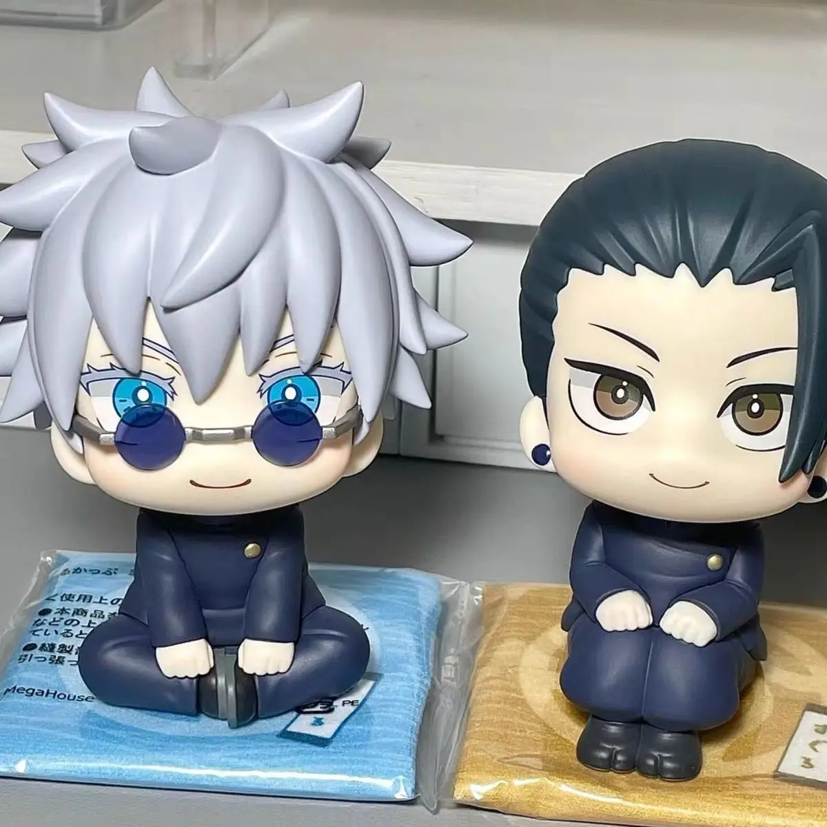 โมเดลของเล่นอนิเมะ Jujutsu Kaisen geto suguru High School Satoru gojo LOOK UP นั่งน่ารักตุ๊กตาขยับแขนขาได้ของขวัญ10cm