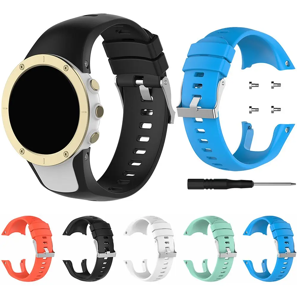 For Suunto Spartan Trainer Wrist HR Silicone Watch Band Strap Men's Wristband Sport Replace Bracelet Watchband