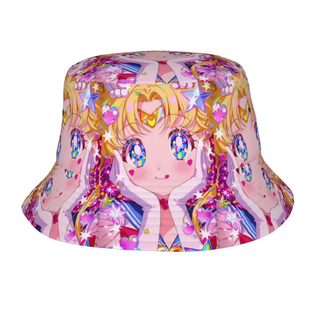 

Custom S-Sailors M-Moons Cartoon Bucket Hats Women Men Fashion Summer Outdoor Sun Cartoons Fisherman Cap