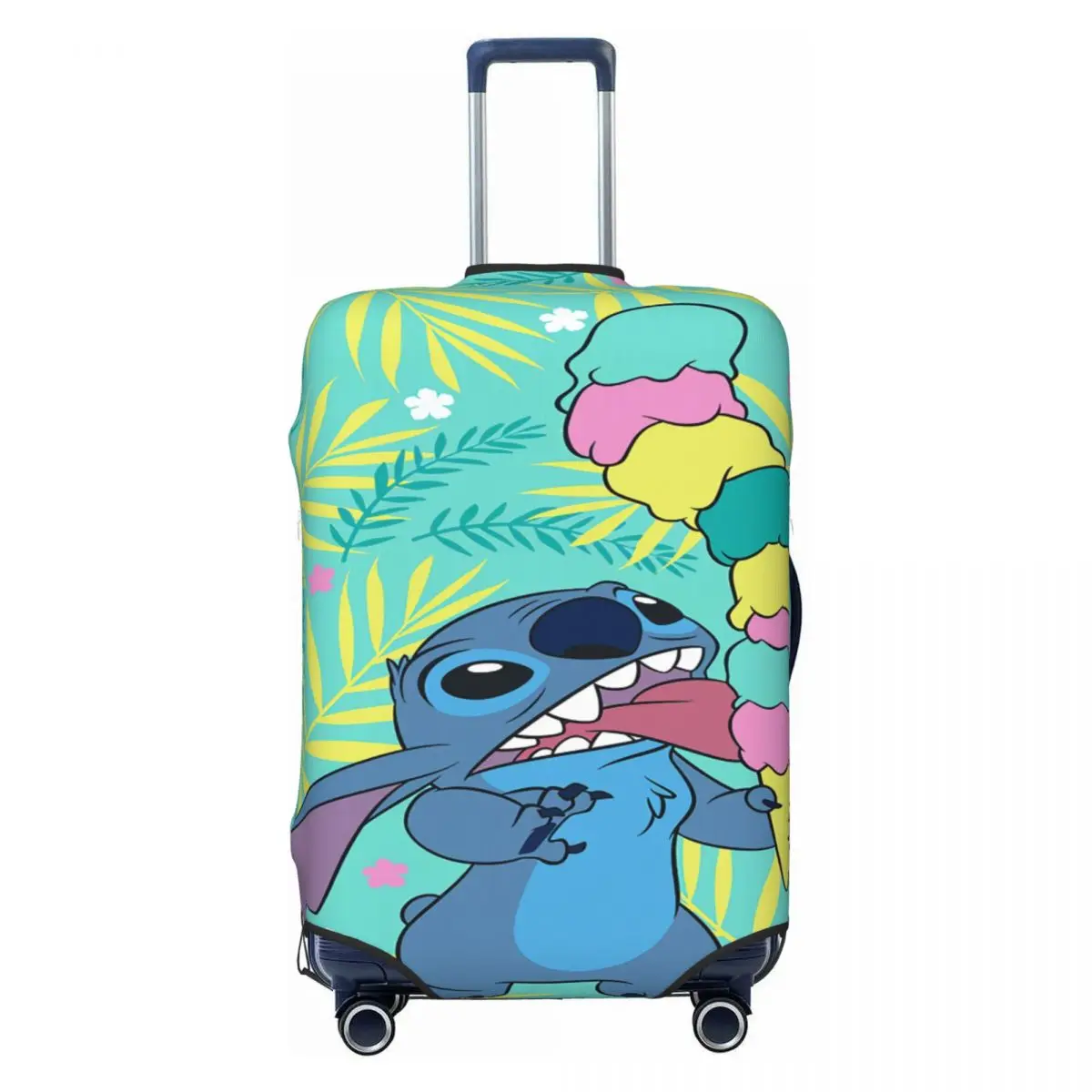 

Lilo And Stitch Ice Cream Suitcase Cover Dust Proof Anime Cartoon Travel Luggage Covers for 18-32 inch