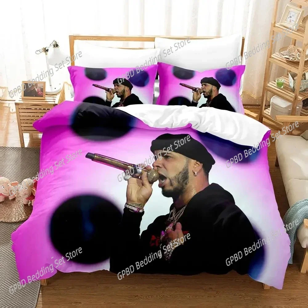 3D Print Anuel Aa Real Hasta La Comfortable Duvet Quilt Cover Pillowcase Bedding Set Children Bedroom Decoration Home Textile