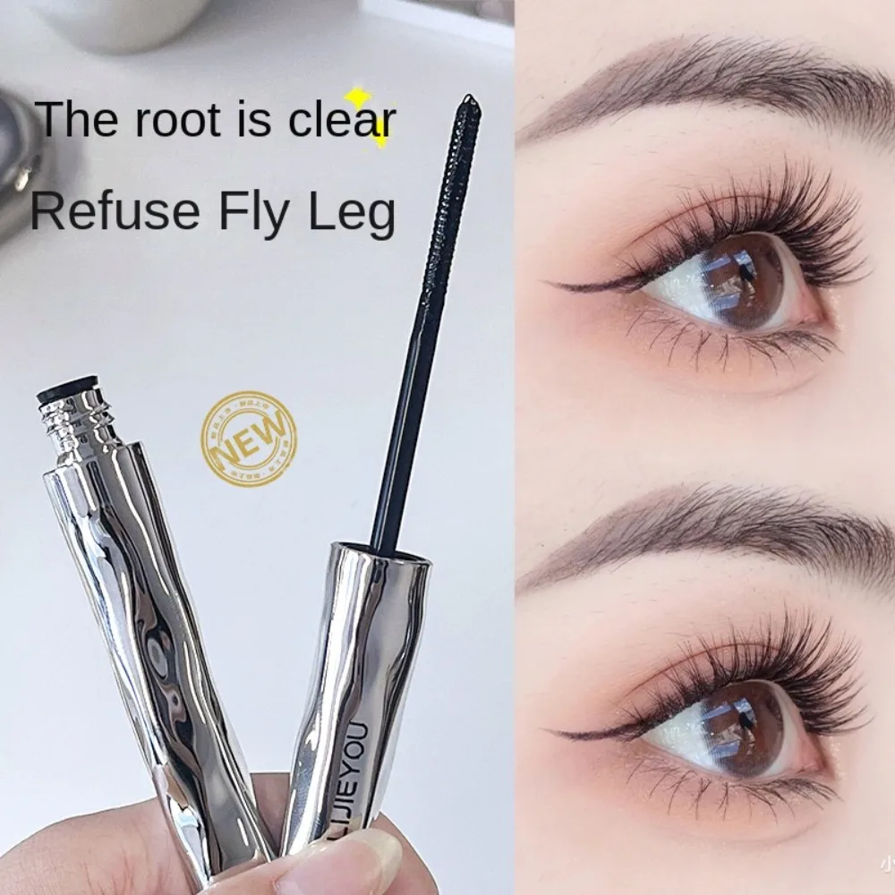 Mascara colorato per ciglia in ferro metallico Mascara impermeabile con tubo d'argento piccolo e lunghezza del volume Mascara colorato ad effetto esteso ad asciugatura rapida