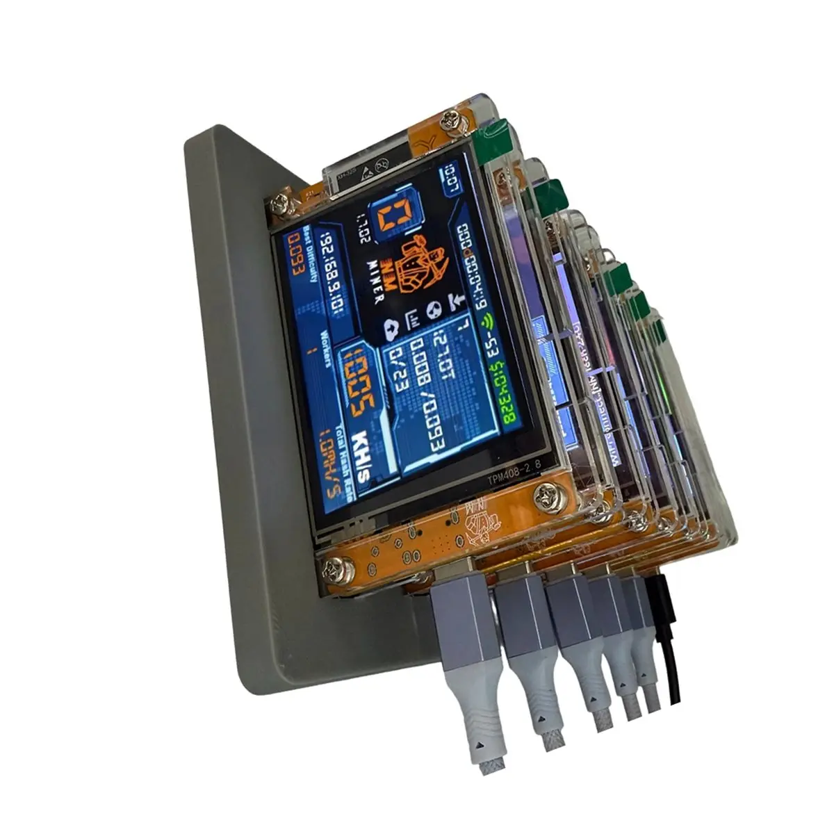 DT(Reliable Quality )D46000KH/S +6 Slots Base Bitcoin Crypto Solo Miner 2.8 Inch Smart Display Upgraded Harshrate Home BTC
