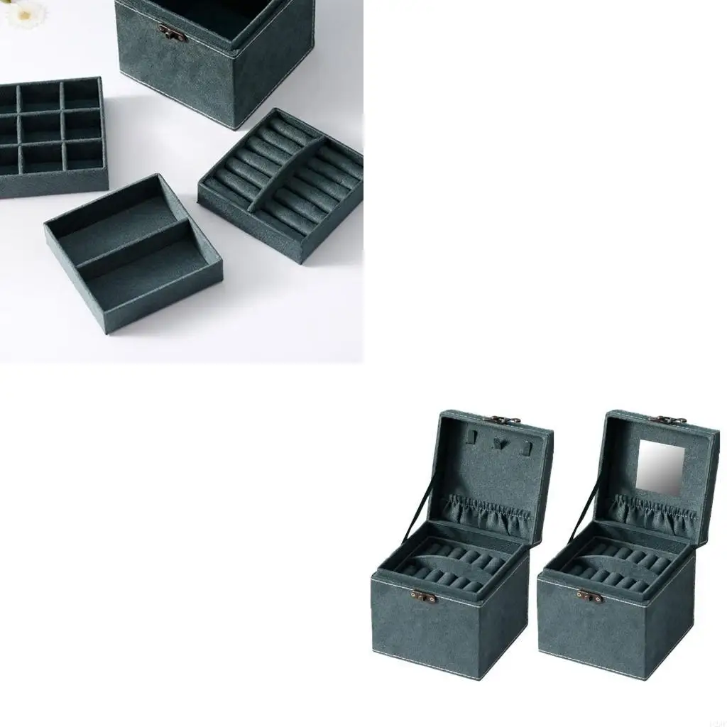 

Изысканный чехол для хранения ювелирных изделий, винтажный держатель для хранения ювелирных изделий, 3-слойные органайзеры с для