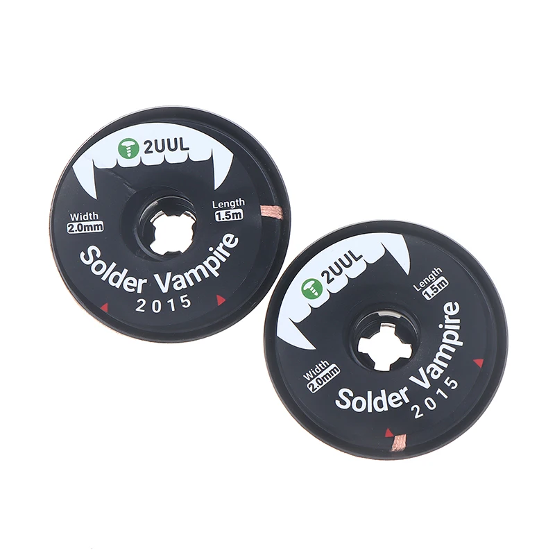 2UUL Dw16 2015 Ultra High Density Solder Vampire Desoldering Braid Wick Separate Pack for Motherboard Pcb Bga Soldering Tools