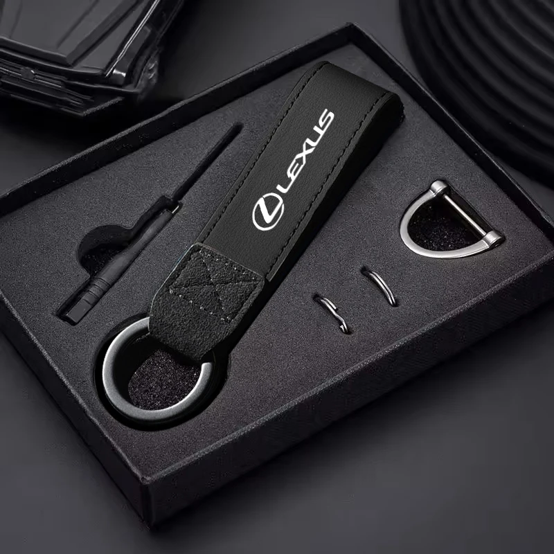 

Leather Car Keychain Key Ring Chain Pendant Holder Gifts For Lexus GS F Sport 350 Ct200h Uvx 250h Nx 300h Rx Auto Accessories