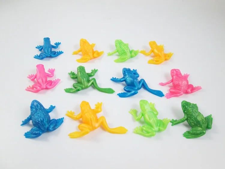 10 Stück Neuheit lustig neue TPR Frosch Tiermodell Dekompression Spielzeug Simulation Frosch weichen elastischen Streich Entlüftung spielzeug Kinder Streich Spielzeug