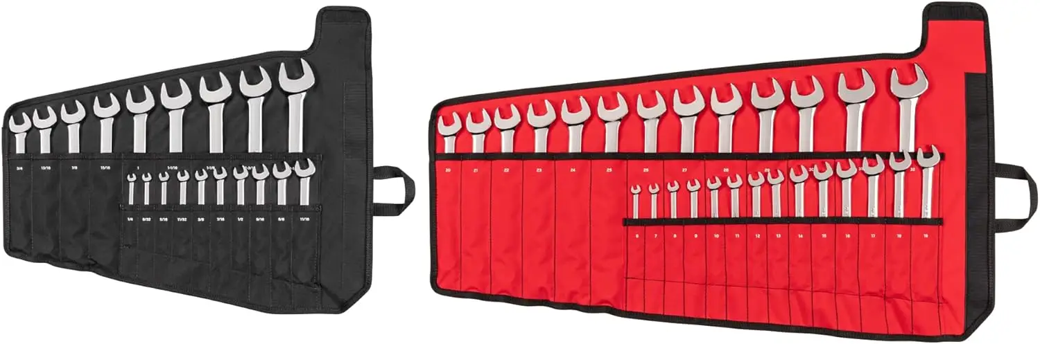 Combination Wrench Set with Pouch, 46-Piece (1/4-1-1/4 in., 6-32 mm)