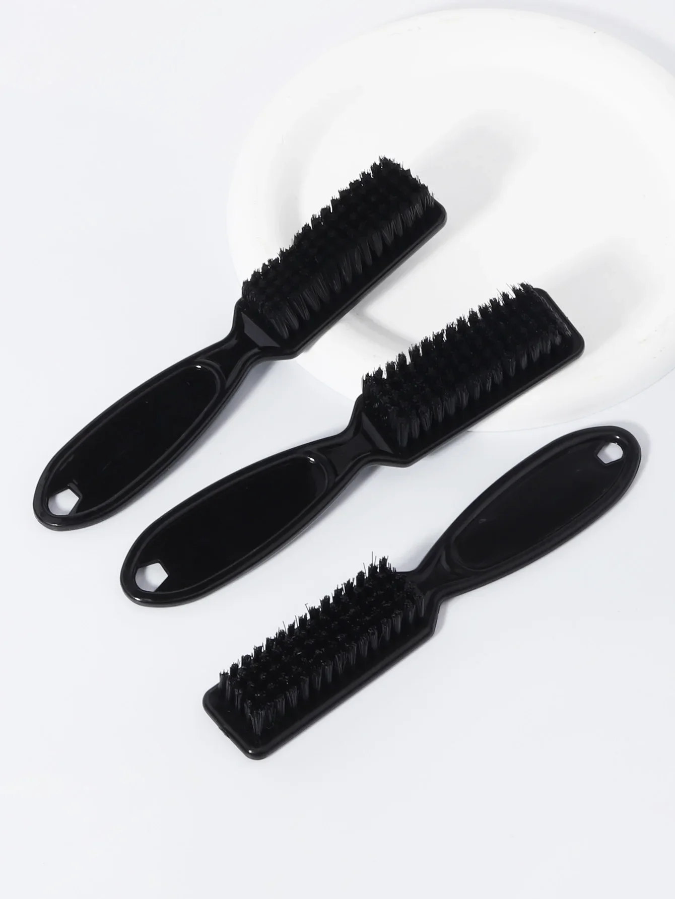 Conjunto de Escovas de Limpeza para Pescoço de Barbeiro com Cabo de Plástico, Escova de Cabelo Macia para Limpeza e Escova para Esculpir e Limpar Formas de Cabelo