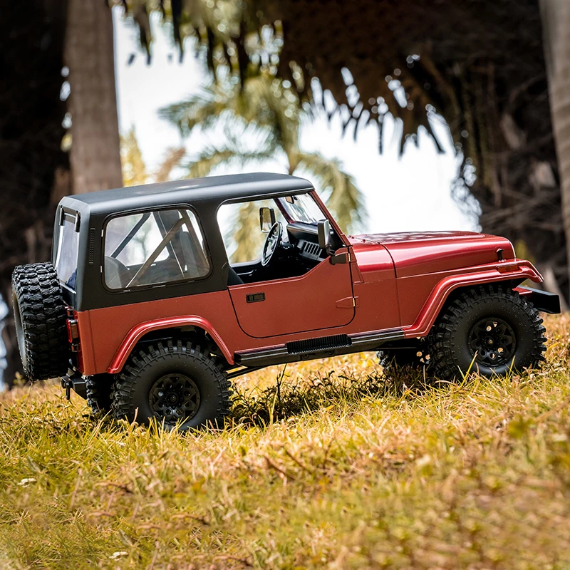 FMS ROCHOBBY Rc Car 1/10 Mashigan Rc Rock Crawler Rs Red Hardshell Door 4wd Waterproof Crawler  Off-road Climbing Model Boy Toys