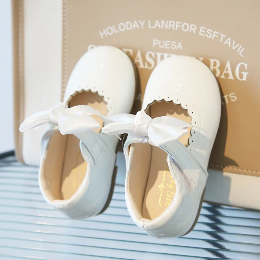 

Baby girl cute bow versatile single shoe 2025 Spring and Autumn new Korean version princess shoes, leather shoes, dance shoes