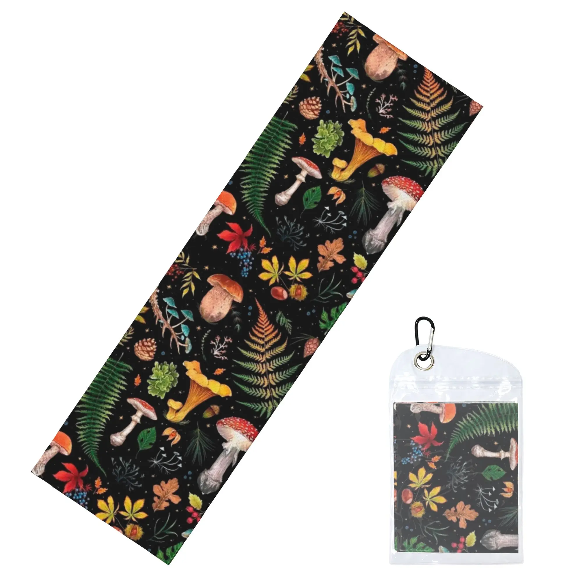 Psychedelic Mushroom Forest Botanical Cold Exercise Towel   Super Soft Breathable Instant Cooling Towel Yoga Towels