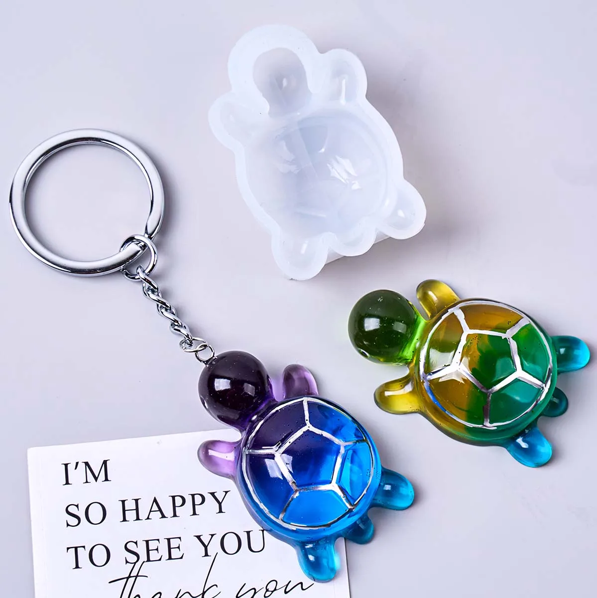 

Cute Little Sea Turtle Silicone Mold DIY Handmade 3D Animal UV Crystal Epoxy Resin Casting Mould Mini Tabletop Ornament Craft