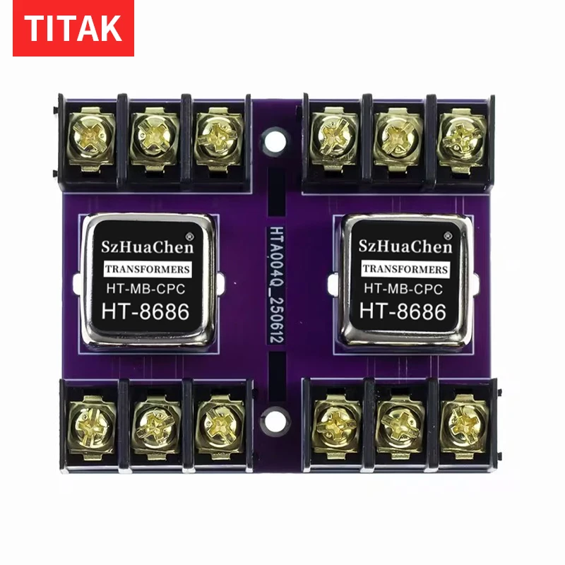 HT-8686 Permalloy Audio Isolation Transformer 600:600 20Hz-20KHz Balanced to Unbalanced Conversion Isolator Device