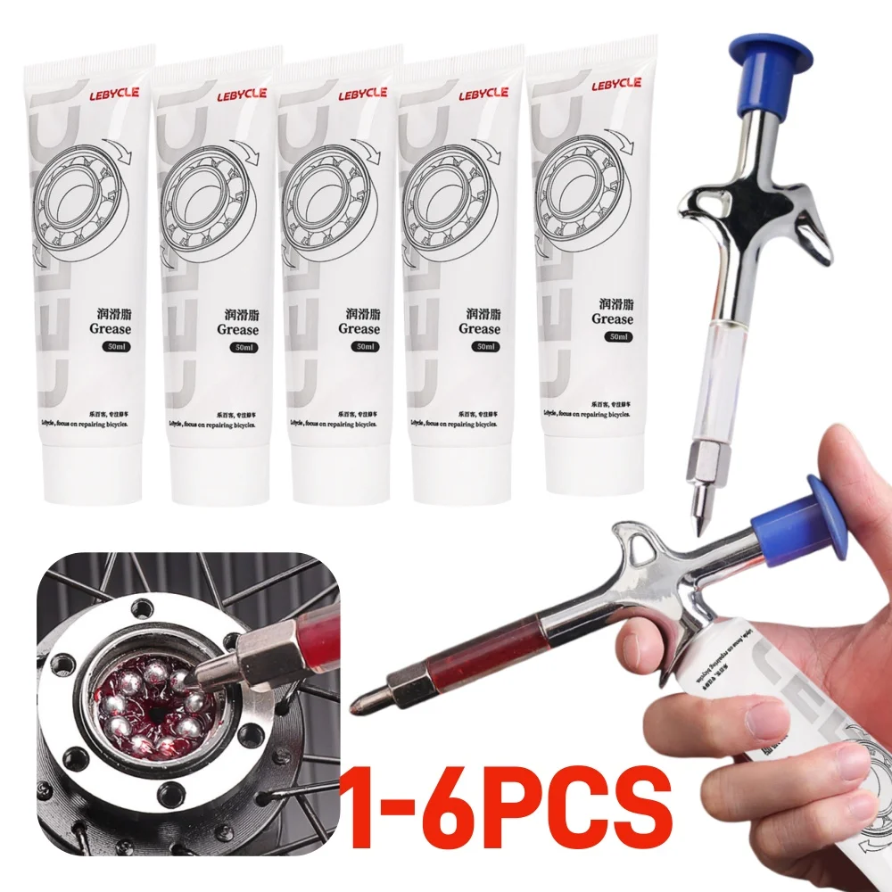Grasa lubricante para bicicleta LEBYCLE, aceite para bicicleta de montaña, soporte inferior para cubo, auriculares, horquilla, volante, grasa para rodamiento de bolas, 1-6 uds.