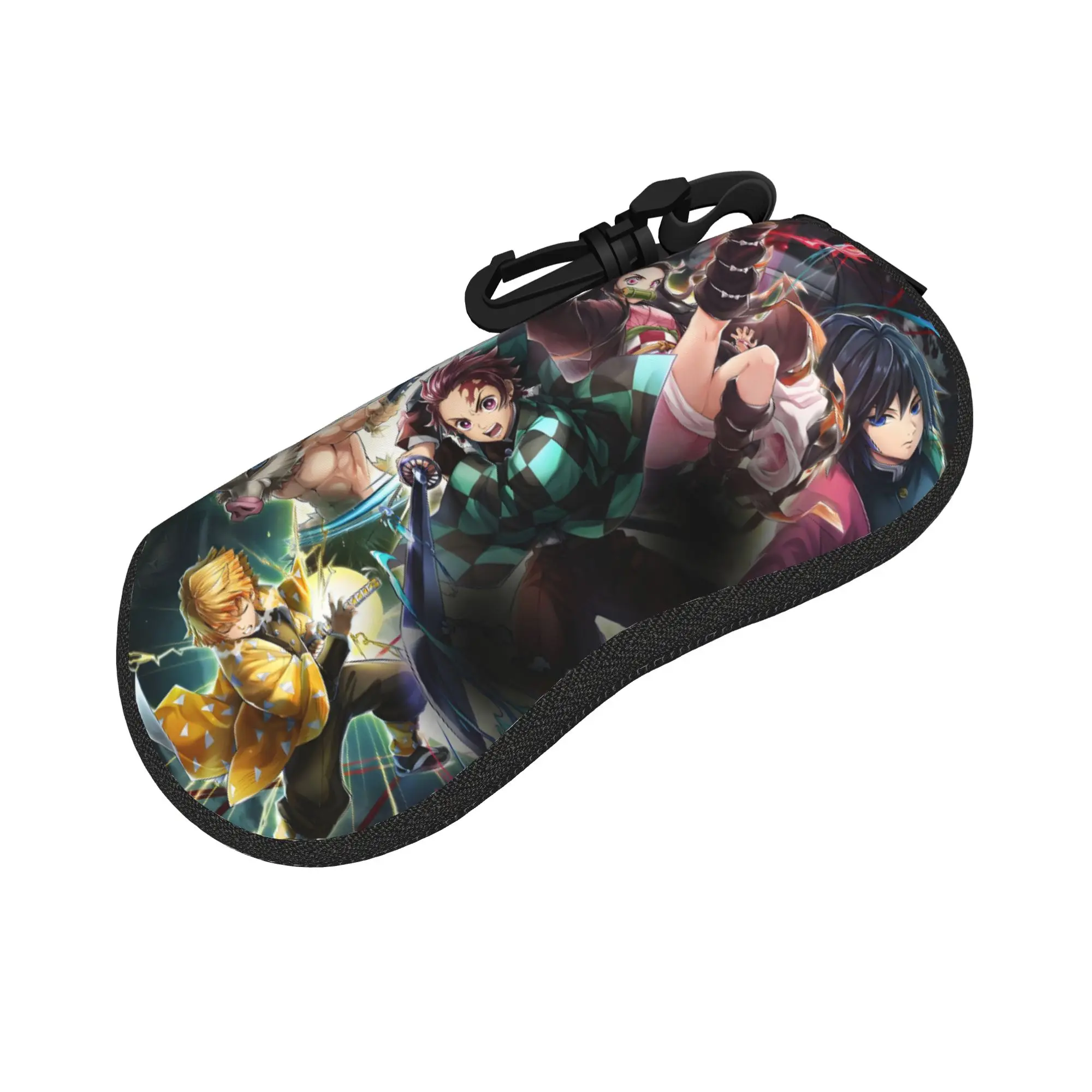1pc DemonSlayer Zippered Fashion Glasses Case - Lightweight Durable Demon Slayer Kimetsu no Yaiba Eyewear Pouch