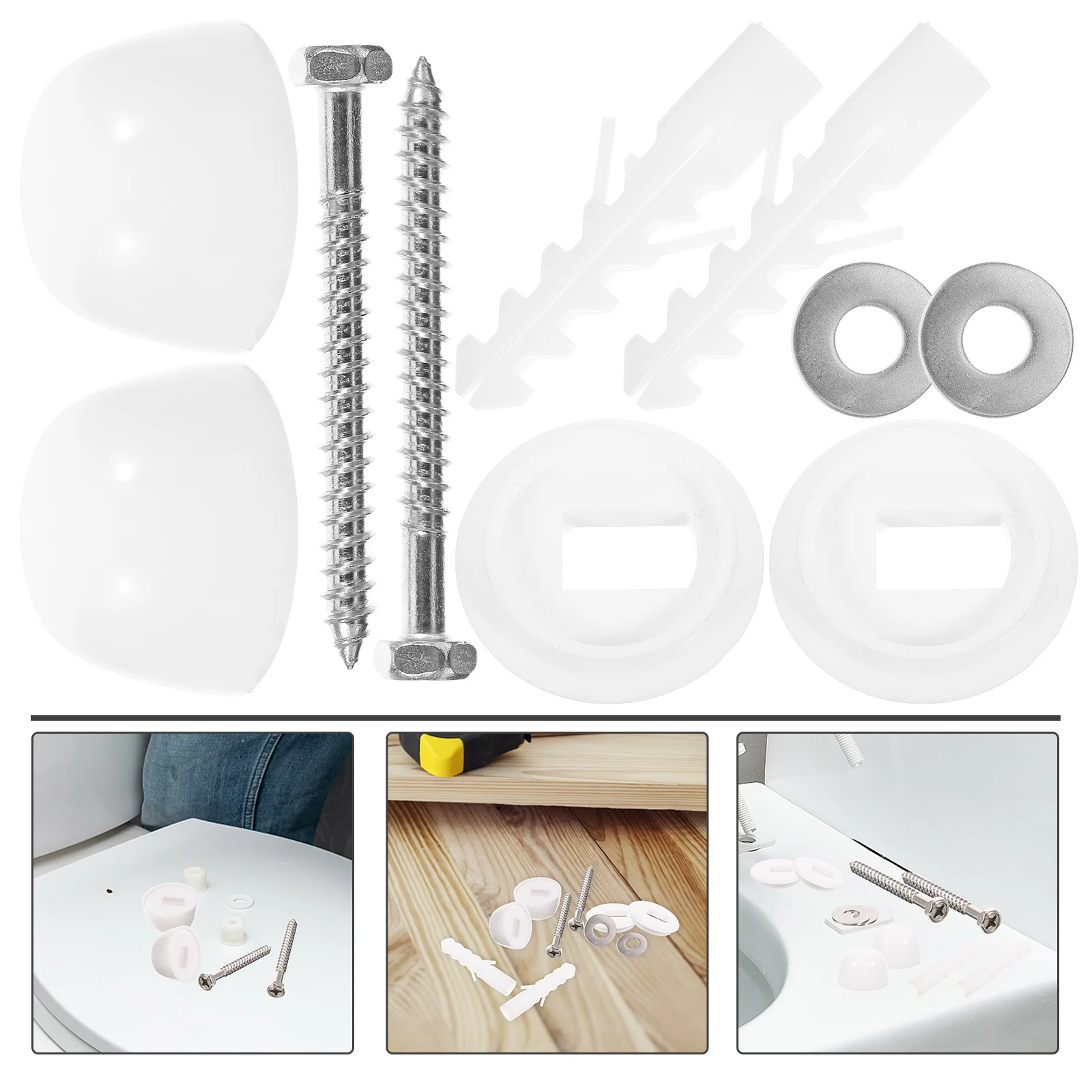 

1 Set Toilet Seat Bolts Replacement Kit Sturdy Smooth Fastening Hardware For Standard Toilets Bathroom Accessories Toilet Tank