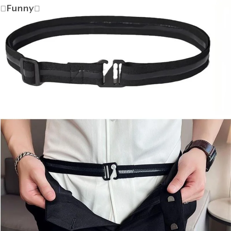 maveraFunny VauasAntirughe Camicia Gripper Strap Cintura elastica antiscivolo Lunghezza regolabile per asegurar l'orlo della camicia