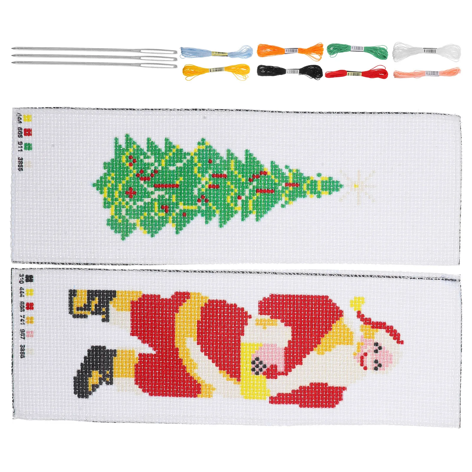 

2Sets Christmas DIY Embroidery Bookmarks Kit Cross Stitch Craft Sewing Materials Handmade Decorative Gift Set DIY Bookmarks