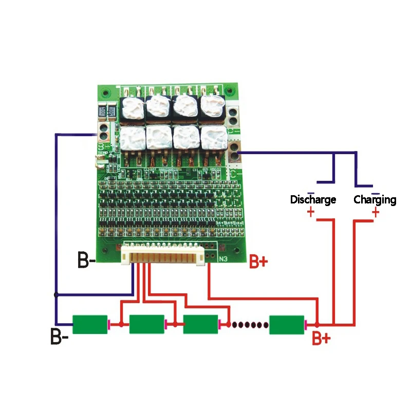 13S 50A 48V BMS con bilanciamento per 18650 li-ion batteria al litio protezione equalizzatore bordo elettricista bicicletta Balance Board