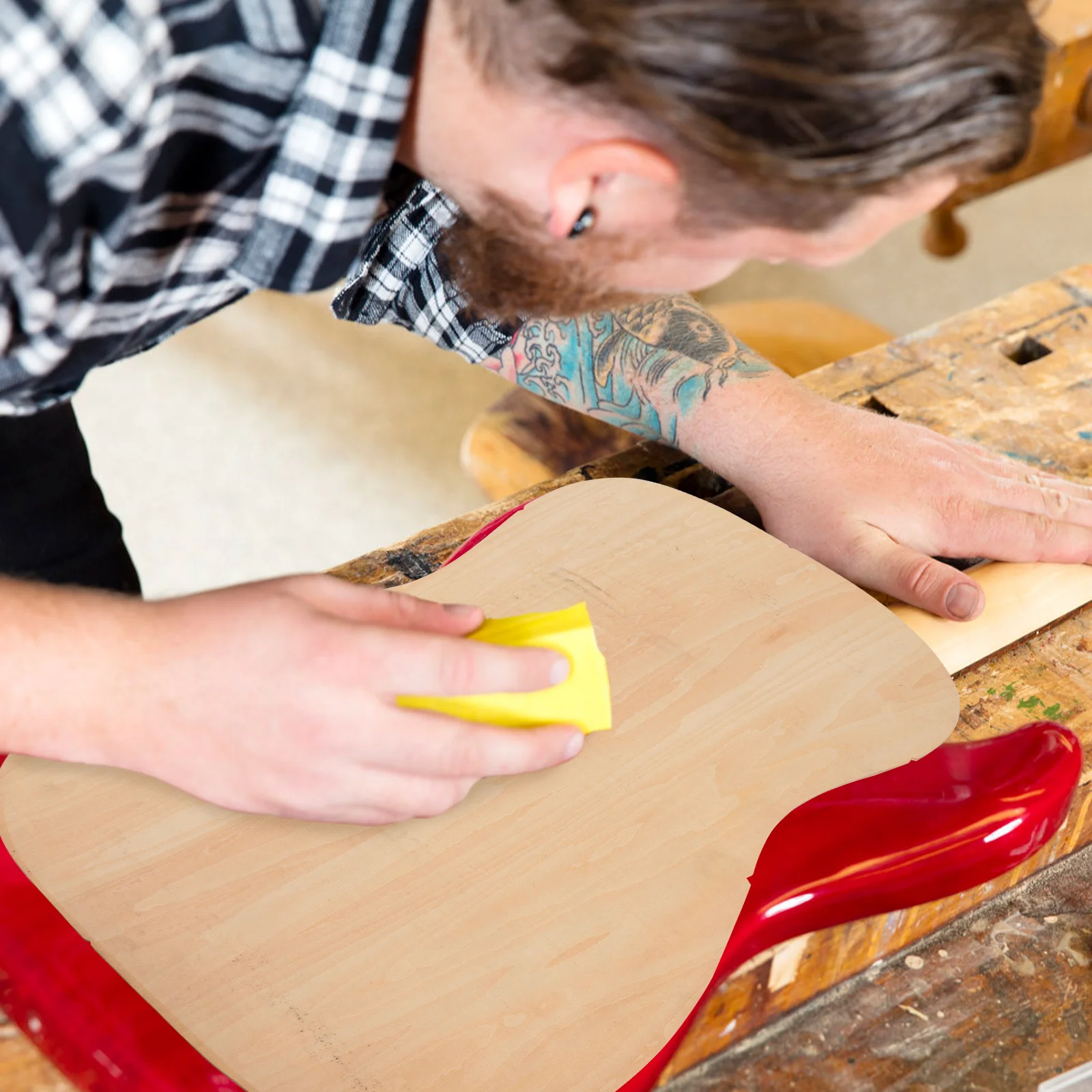 

DIY Gourd Shape Guitar Headplate Wood Neck Plate Solid Wooden Board Guitar Replacement Luthier Supplies Accessories