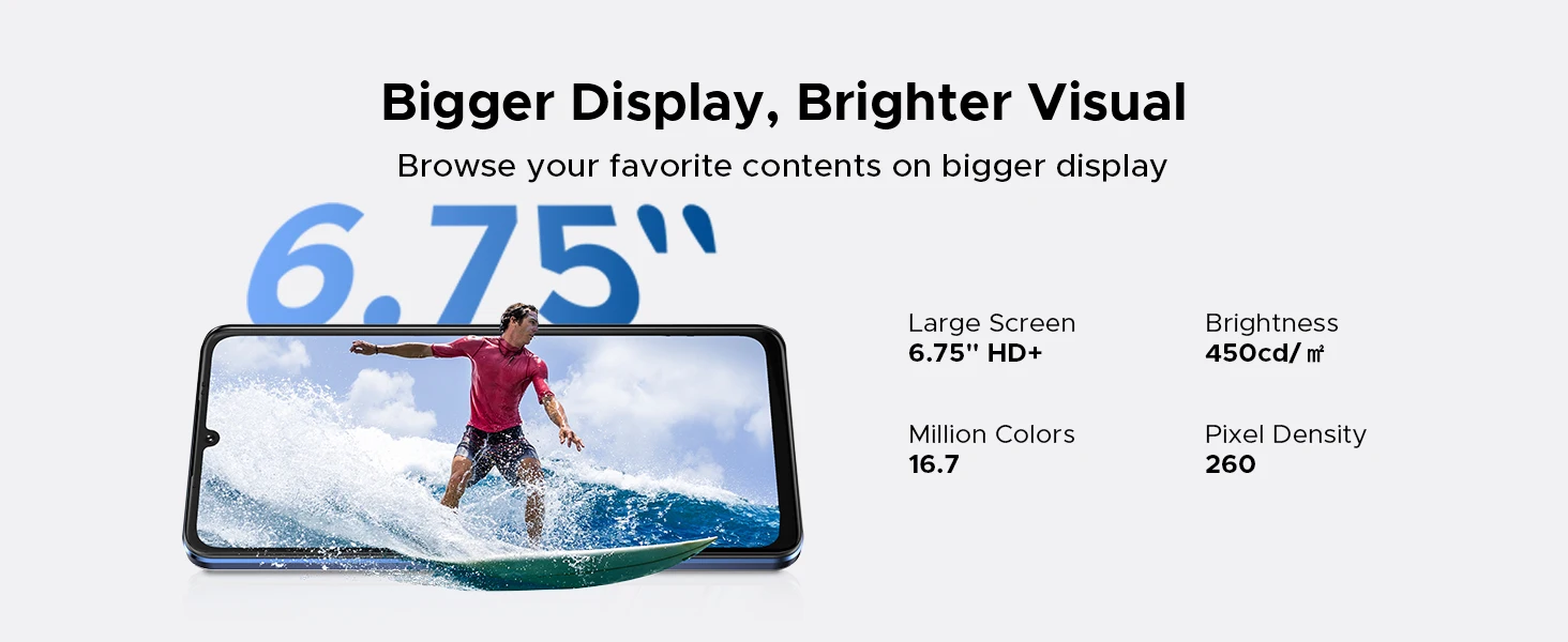 DOOGEE Note 59 5G Smartphone Android 15 NFC Cellphone 6.75" Screen 32GB (8+24) 128GB Unisoc T820 6250mAh Battery Mobile Phone