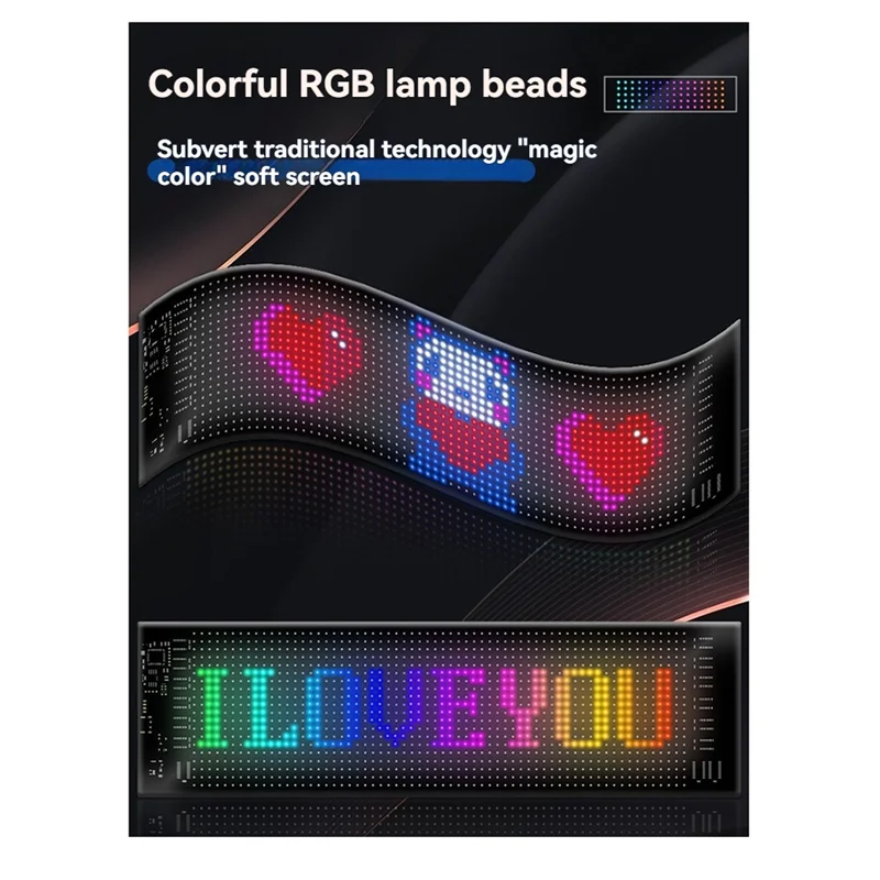 AA08-señal LED programable para coche, pantalla multilingüe con aplicación remota, pantalla publicitaria desplazable, Panel de matriz de píxeles