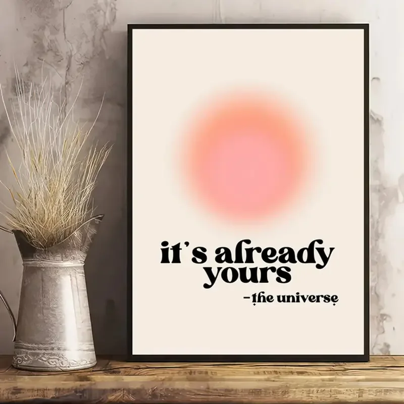 1pc No frame Canvas Poster, Modern Art, Manifestation Art Print, Affirmation Wall Art Poster  Ideal Gift For Bedroom, Decor Wall