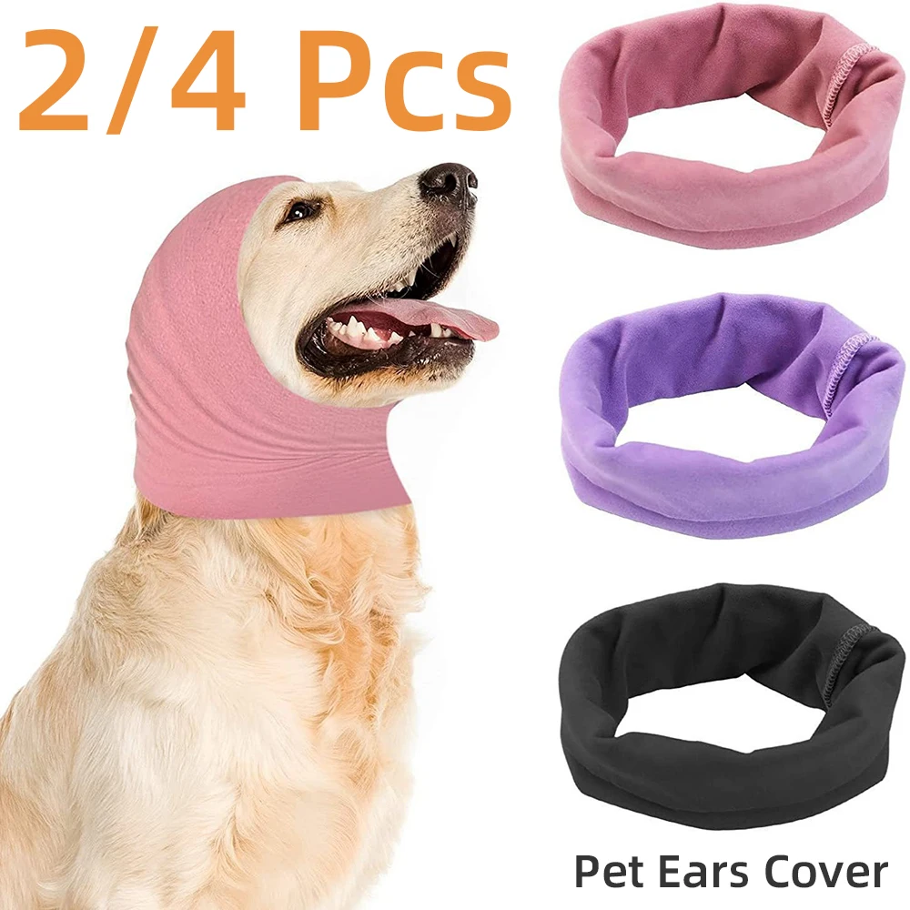 

2/4Pcs Dog Cat Ears Cover Cap Noise Proof Calming Earmuffs Scarf