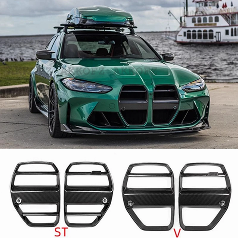 

Dry Carbon Fiber Grille For BMW M3 G80 M4 G82 Front Bumper Grill Auto Racing Grid 2021-2023 CSL xDrive Competition