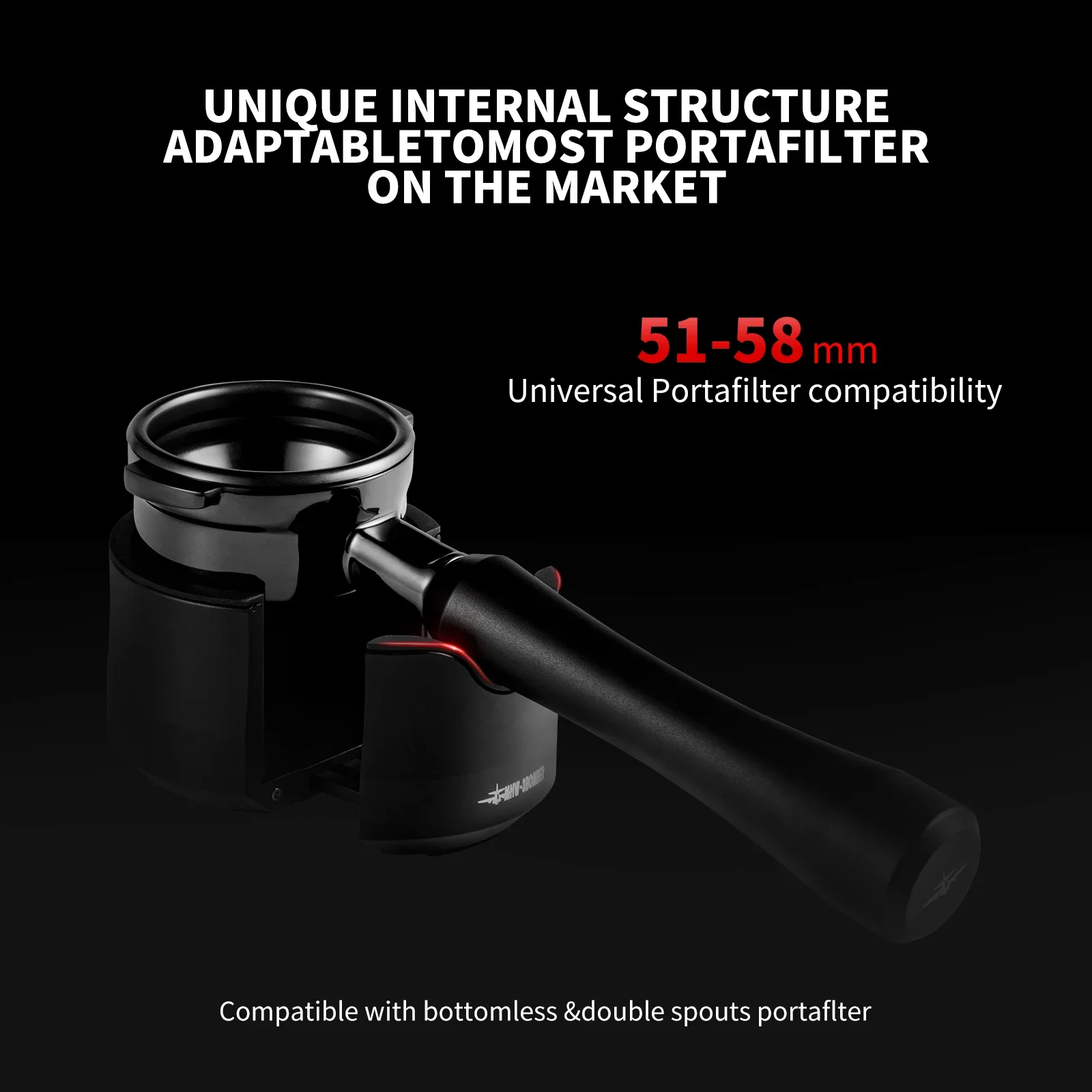 MHW-3BOMBER Portafilter Holder Espresso Bottomless Portafilter Tamping Station 51-58mm With Silicon Anti-slip Coffee Accessories