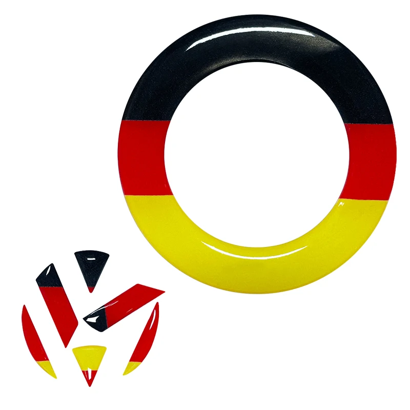 Germany Style Car Steering Wheel Emblem Badge Sticker Decor Decals For VW Volkswagen Golf 6 7 Polo CC Tiguan Passat Accessories