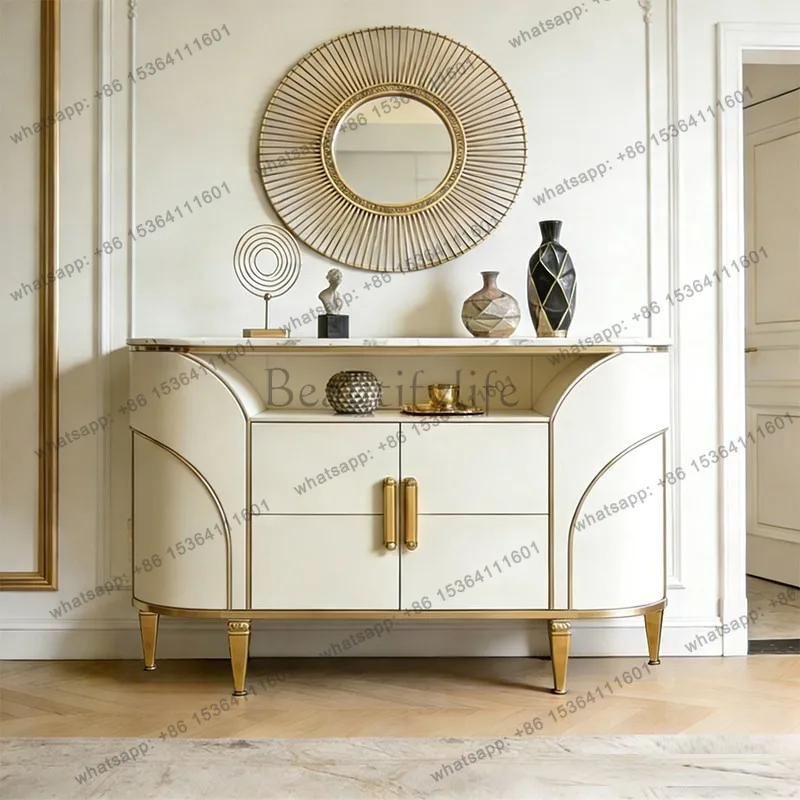 

White Luxury Kitchen Cabinet Classic Dustproof Nordic Modern Kitchen Cabinet Storage Narrow Szafka Kuchenna Furniture Home