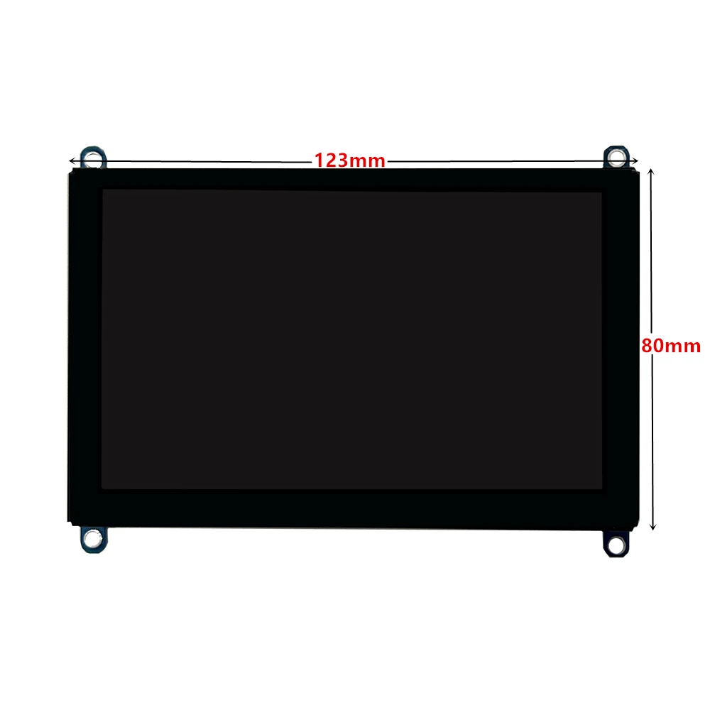 5-inch HDMI-monitor 800x480 IPS-scherm LCD-scherm capacitieve aanraking compatibel voor Raspberry Pi 4B/3B+ PC Windows