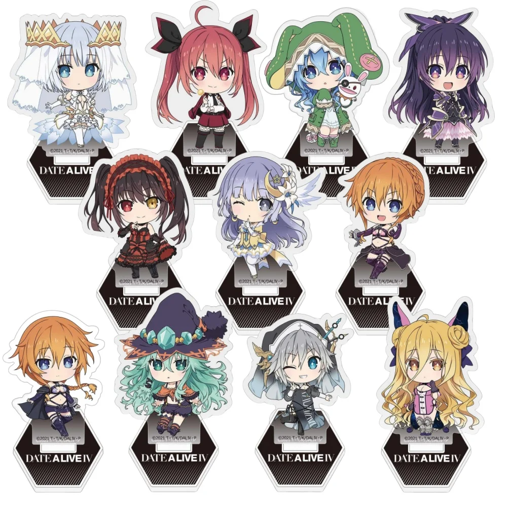 

Anime Fans Gifts Charm HD Character Date A Live IV Mini Acrylic Stand Tokisaki Kurumi Ornament Series About 10cm