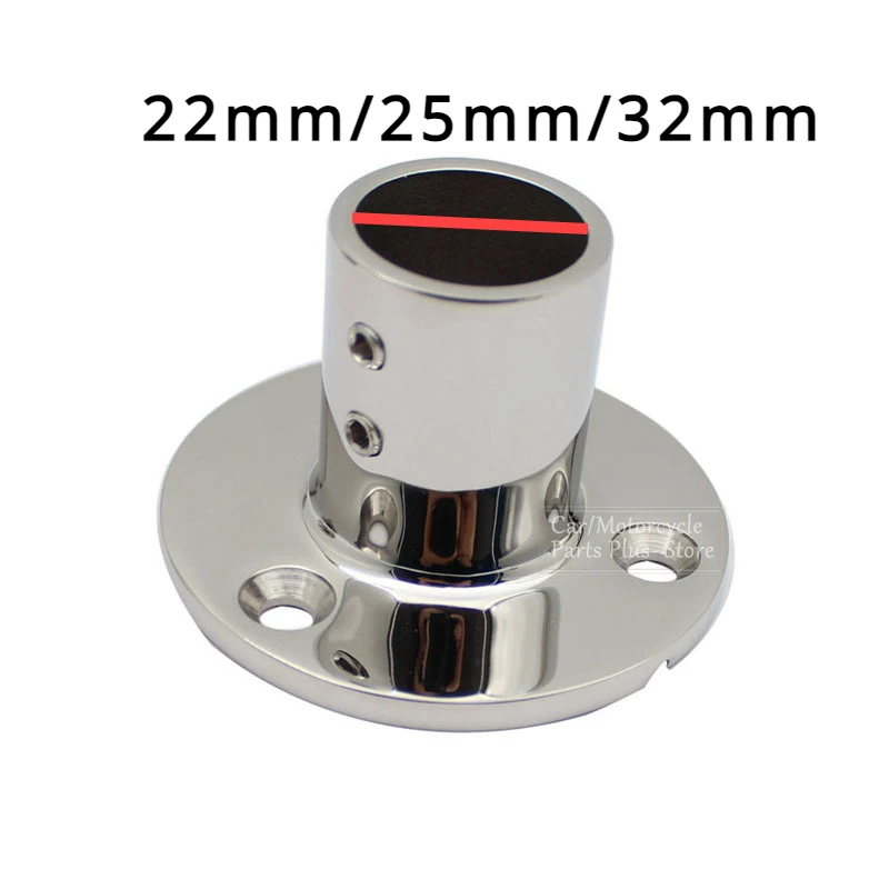 

22mm/25mm/32mm Tube Pipe 90 Degree Marine Stainless Steel Deck Handrail Rail Fitting Stanchion Round Base Mount Boat Accessories