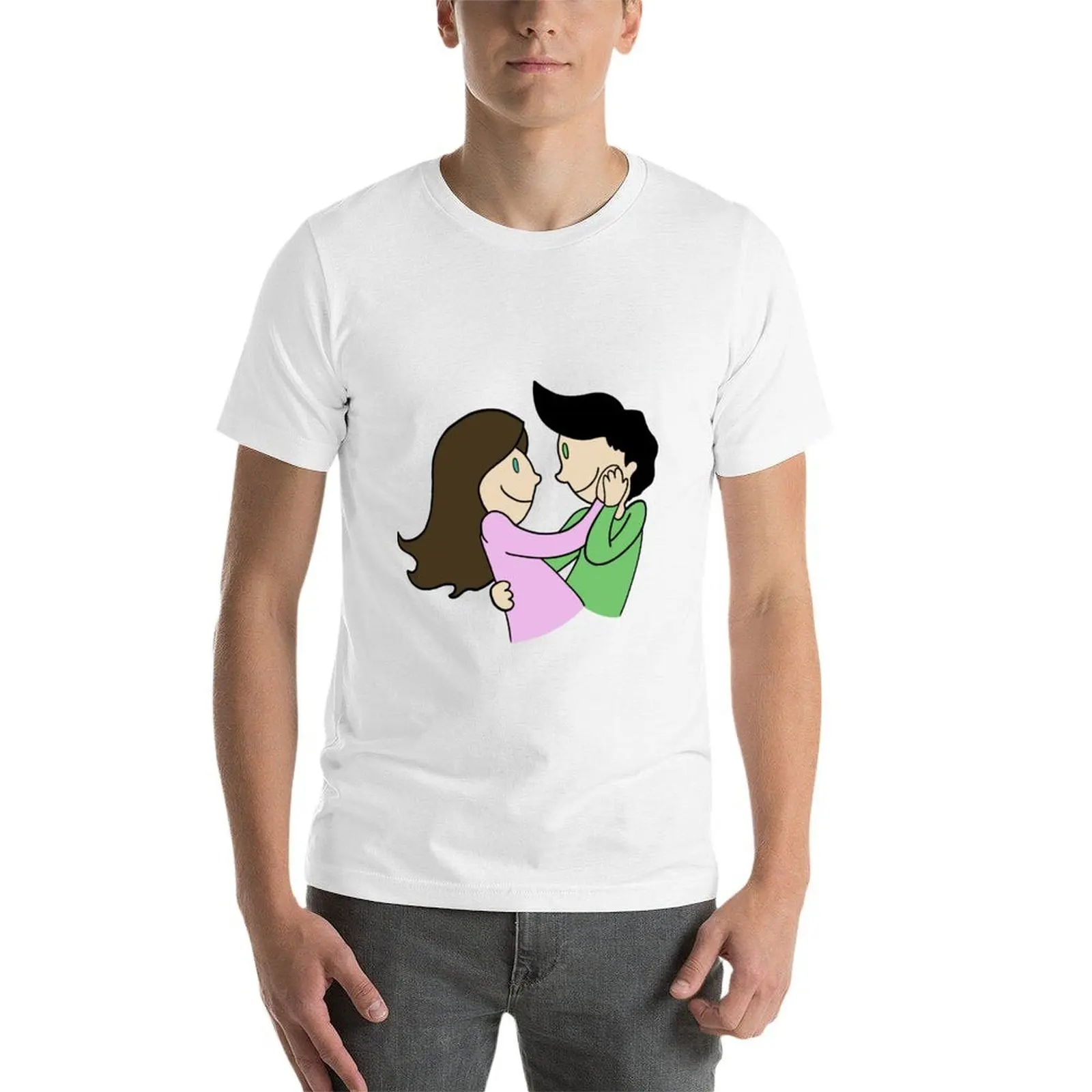 تي شيرت The Princess and the Busker Dance تي شيرت للرجال من القطن الناعم تي شيرت للرجال من القطن #4