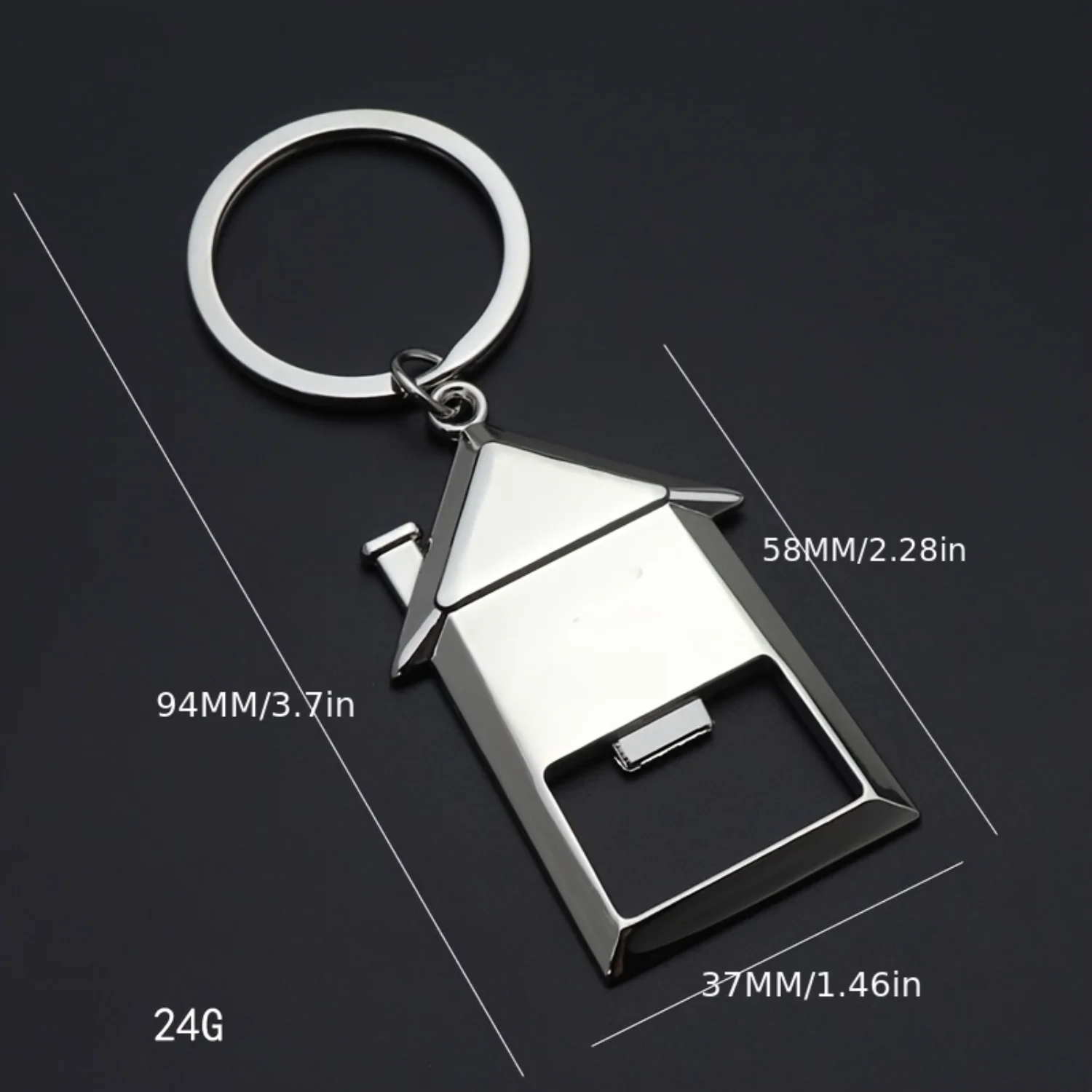 2pcs House Shape Keychain Bottle Opener, Creative Multifunctional Keychain For Car Keys, Backpacks, Wallets