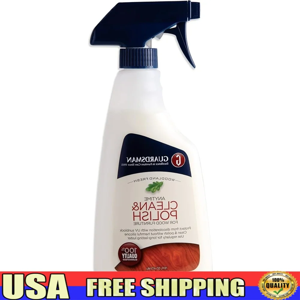 

Anytime Clean Wood Cleaner Спрей для полировки мебели Натуральная отделка Без полос Лесной лес Свежий защищает шкафы Столы 16 унций