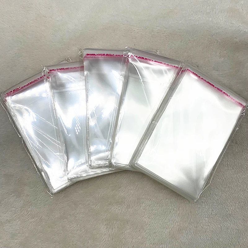 100pcs/lot 4x6cm--14x14cm Various Models Poly Bag Transparent Opp Plastic Bags Self Adhesive Seal Jewellery Making Packaging Bag