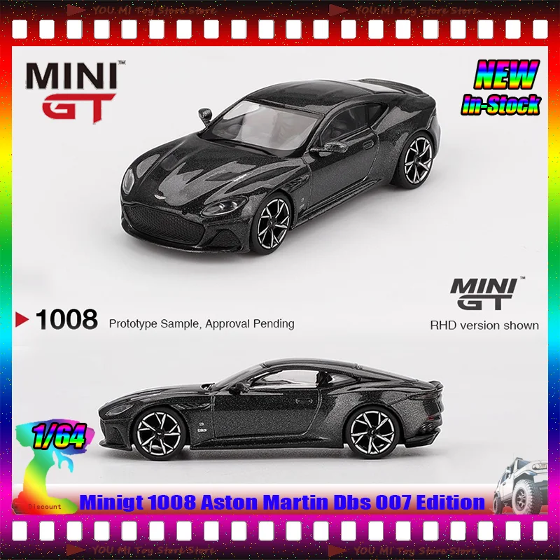 

New Minigt 1008 1:64 Aston Martin Dbs 007 Edition Die-Cast Car Model Simulation Alloy Miniature Customized Toy For Children Gift