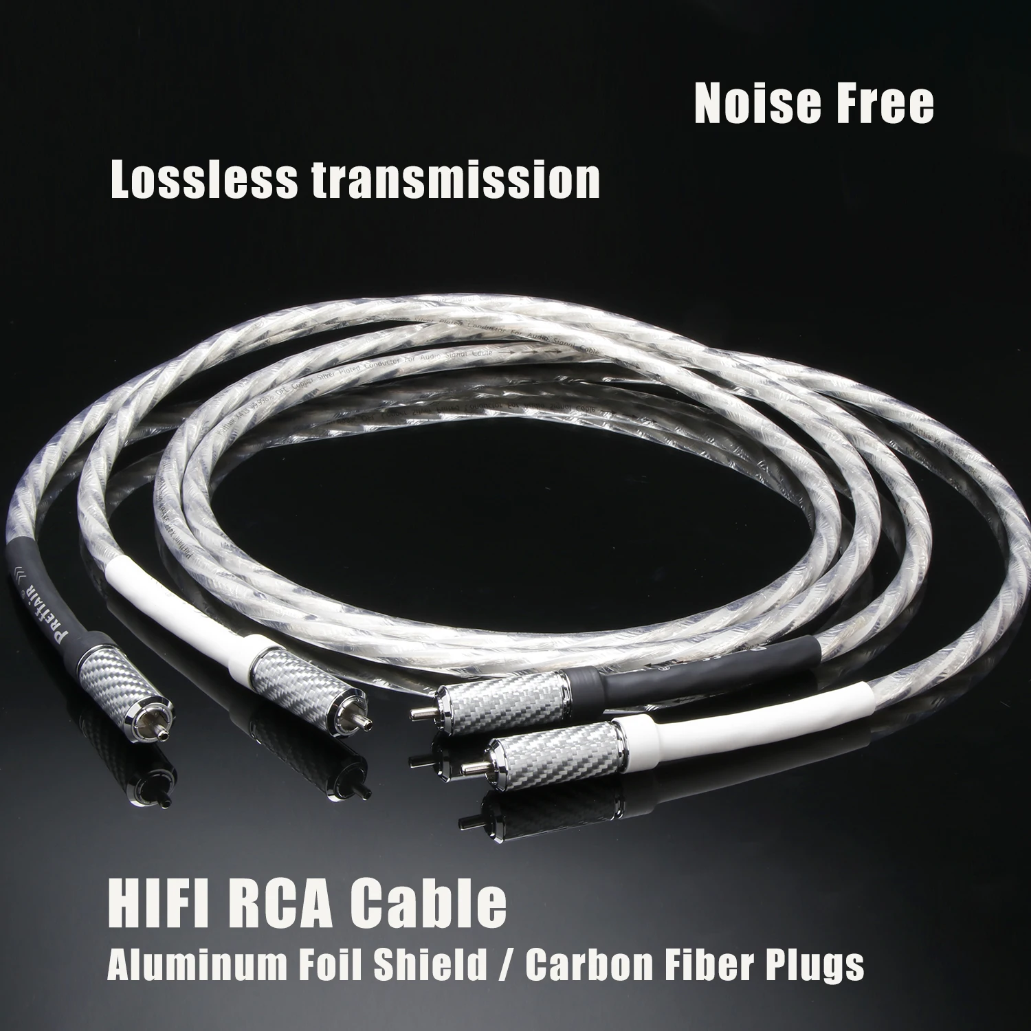Paar 2RCA zu 2RCA Audiokabel 4N OFC High-Fidelity Stereo-Verbindungskabel für Verstärker DAC Heimkino – Detail 5