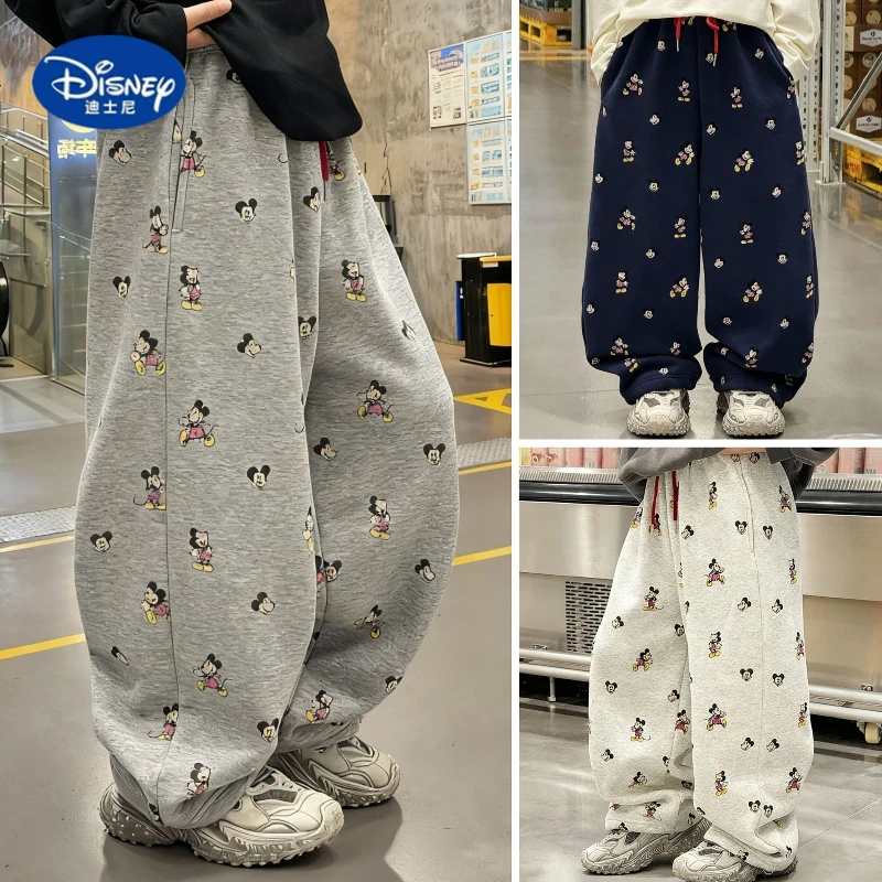 

Disney Boys' Fleece-Lined Pants 2025 | All-Over Cartoon Print Joggers, Winter Warm Sports & Casual Trousers