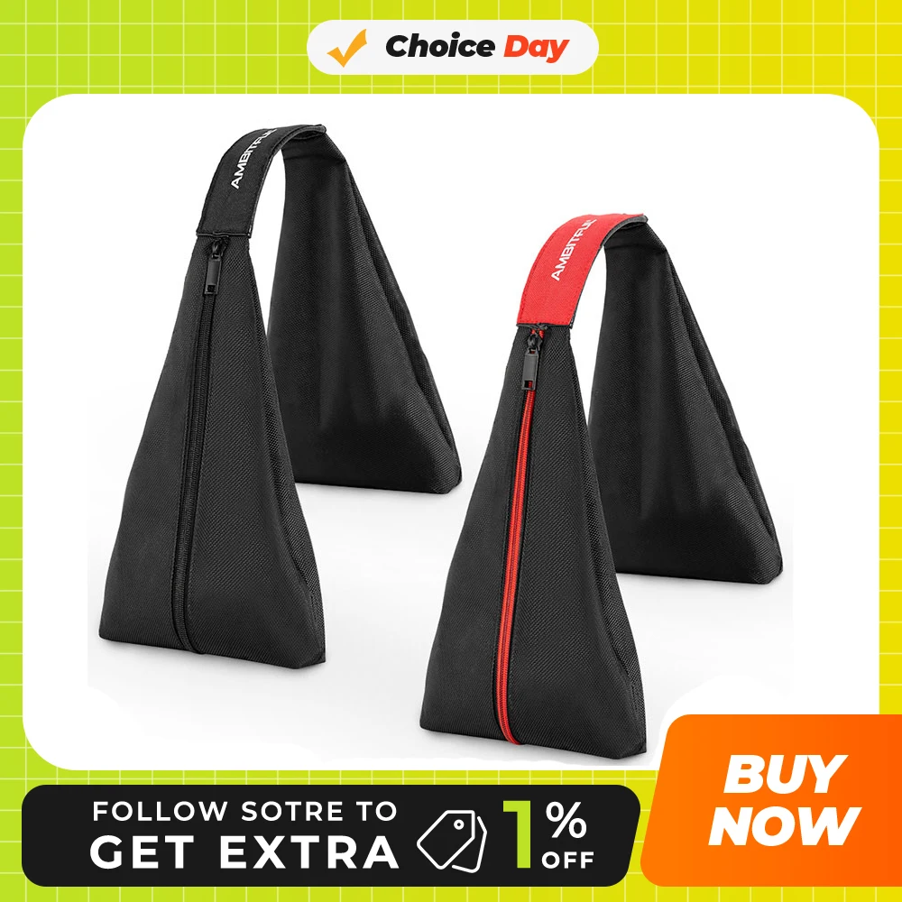 Sac de sable Ambitful à double section pour studio photo et vidéo, capacité de charge 5 kg, sac de sable épaissi pour support d'éclairage et bras articulé