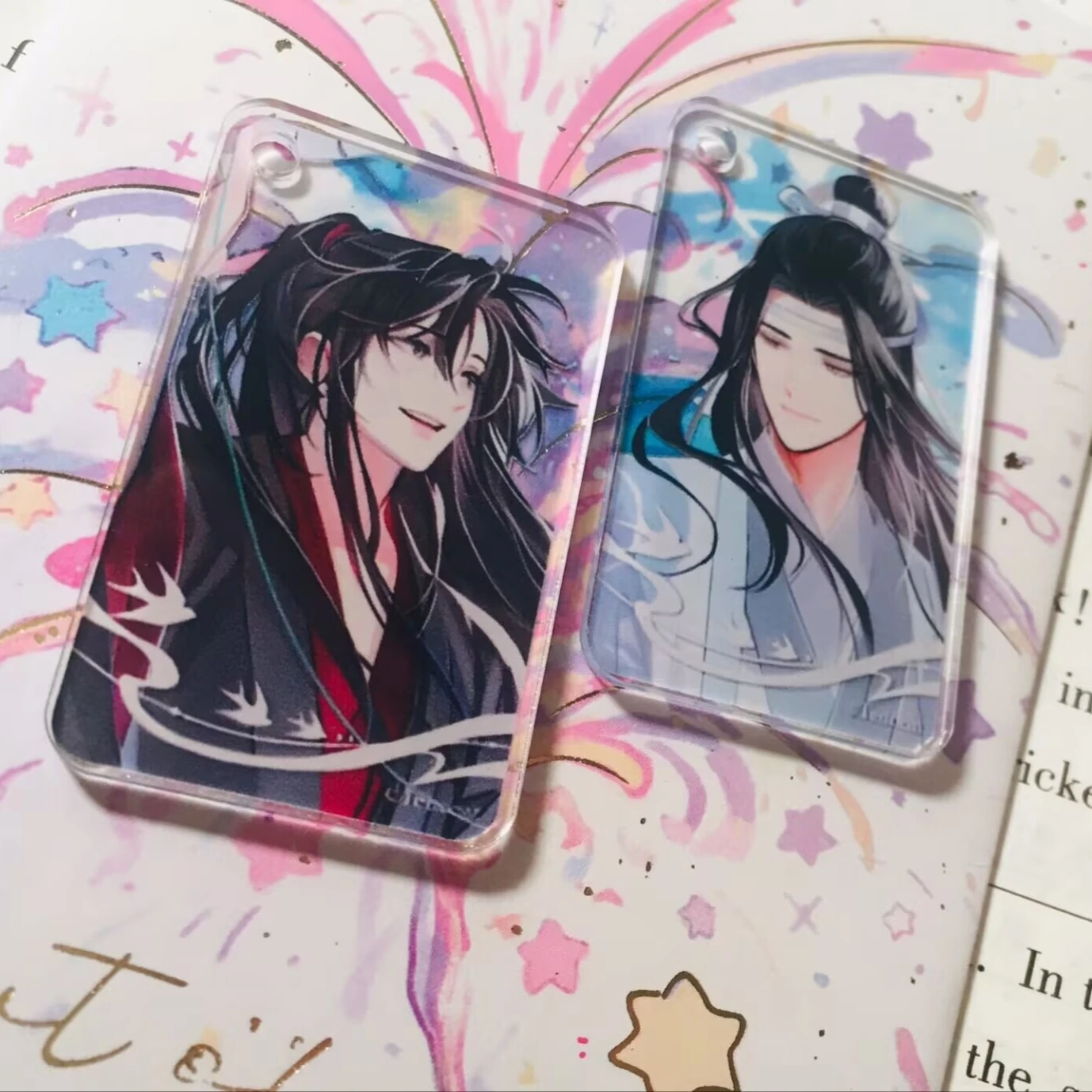 란왕지와 웨이우시안의 애니메이션 상품 '더 언테이드 마스터', 친구들을 위한 아크릴 투명 카드